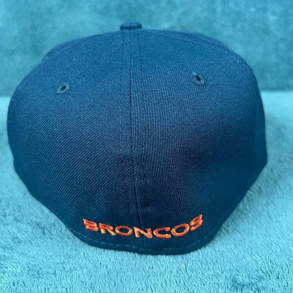 New‎ Era 59FIFTY Denver Broncos Unisex Classic Dark Blue Fitted Hat Size 7